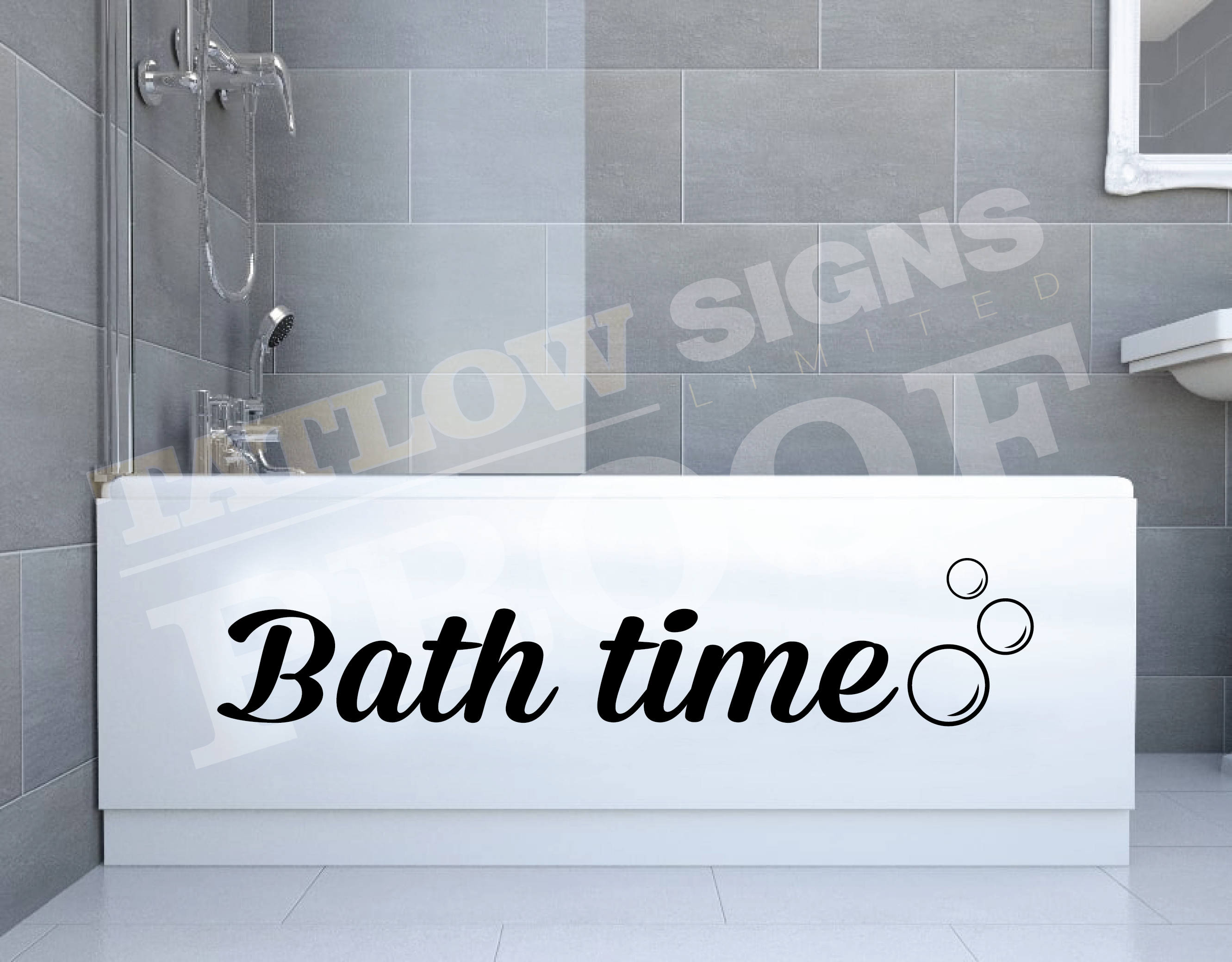 Bath Time Self Adhesive Vinyl Decor - Tatlow Signs Limited